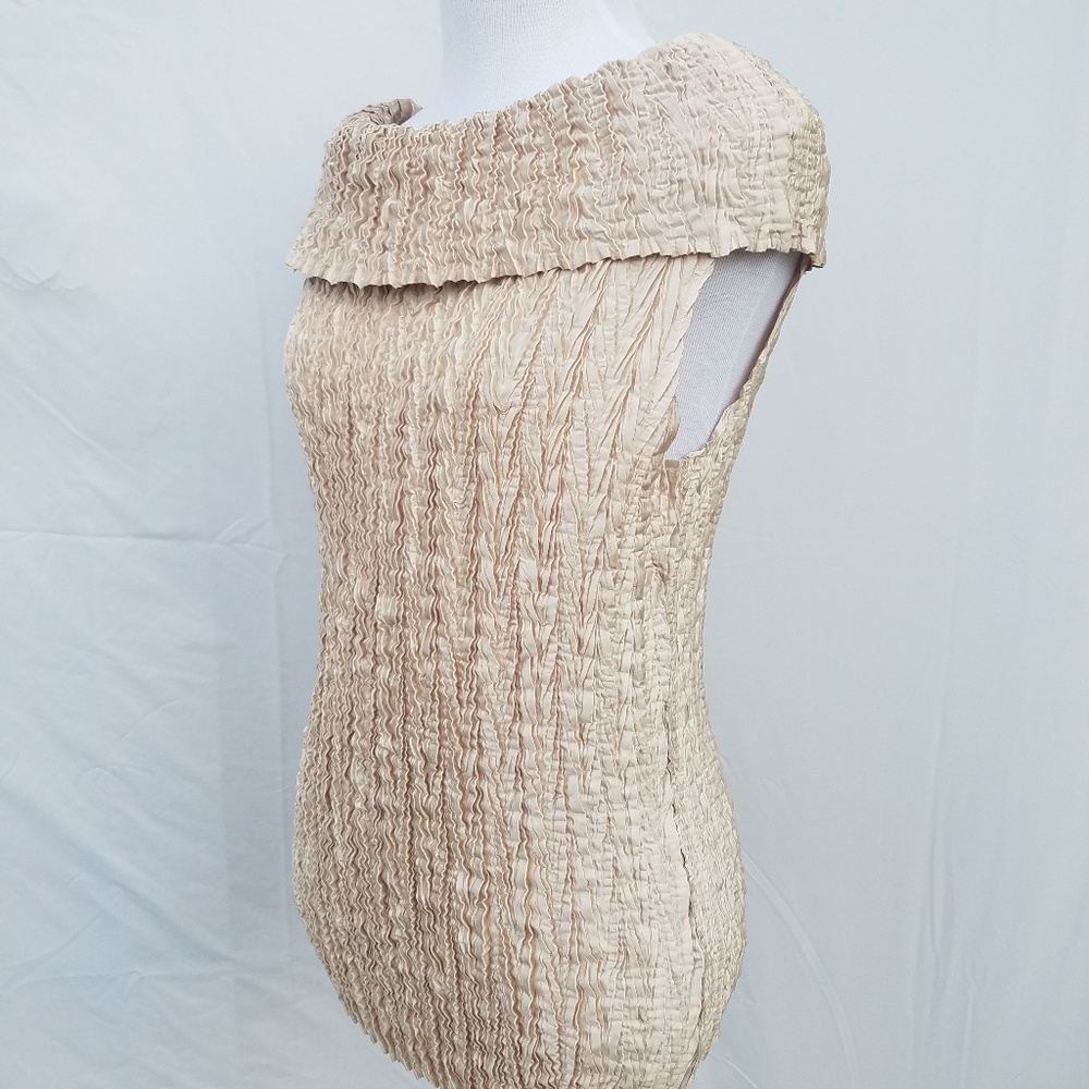 Cache Lola Crinkle Wrinkle Metallic Sleeveless One